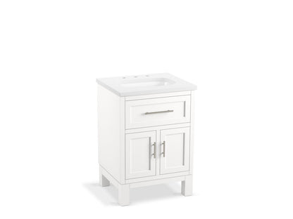 KOHLER K-28379-ASB Quo 24" bathroom vanity cabinet with sink and quartz top