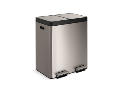 KOHLER K-23828 82-liter stainless steel dual-bin step trash can