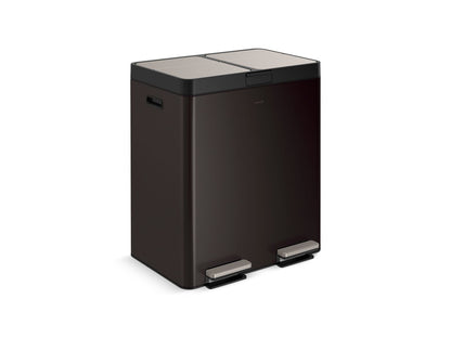 KOHLER K-23828 82-liter stainless steel dual-bin step trash can