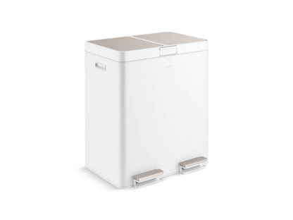 KOHLER K-23828 82-liter stainless steel dual-bin step trash can