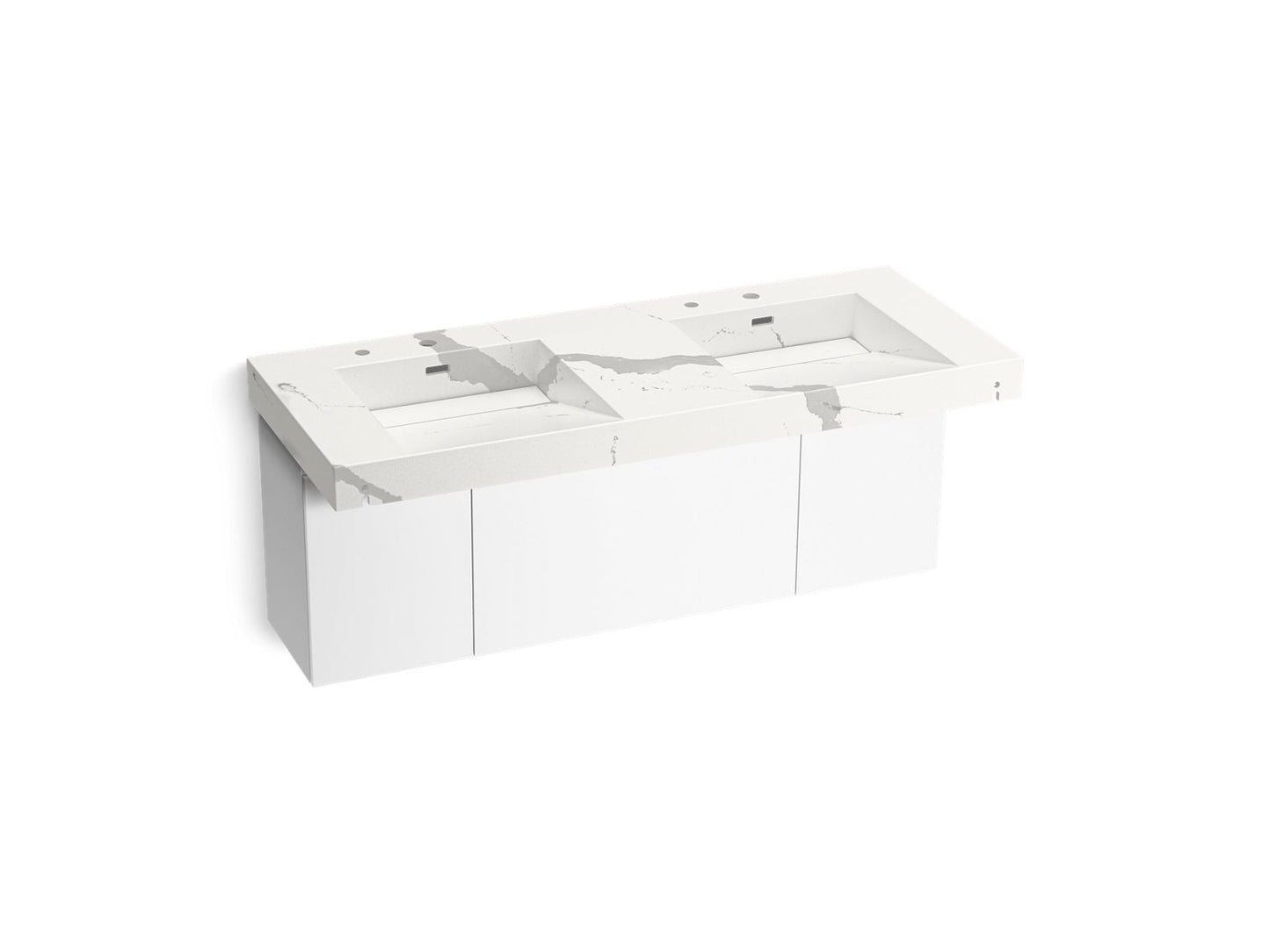 KOHLER K-81030-BPW Constellation 60" wall-mount basin lavatory system