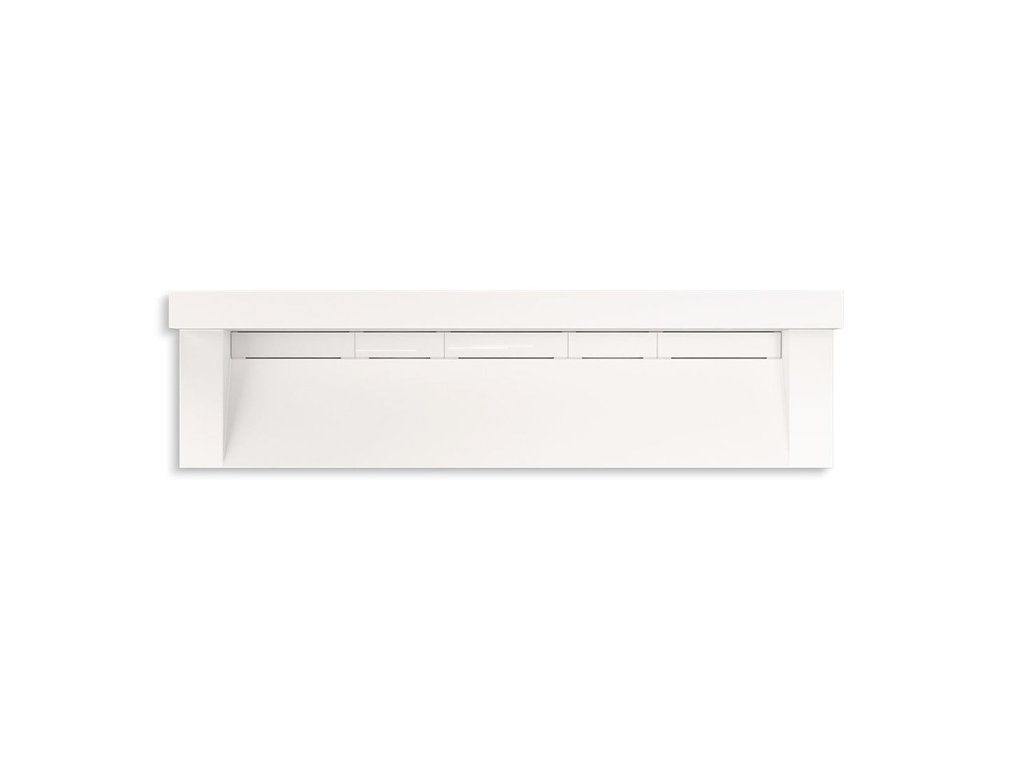 KOHLER K-81028-BPW Constellation 90" wall-mount trough lavatory system with backsplash