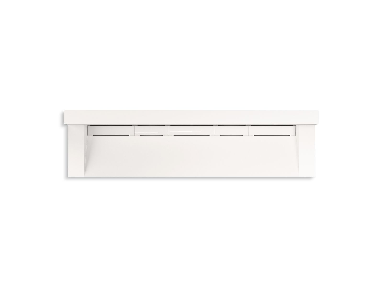 KOHLER K-81028-BPW Constellation 90" wall-mount trough lavatory system with backsplash