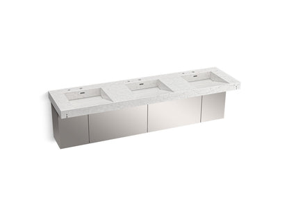 KOHLER K-81031-BSS Constellation 90" wall-mount basin lavatory system