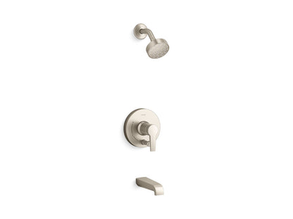 KOHLER Pitch Rite-Temp bath and shower trim kit with push-button diverter and lever handle, 2.5 gpm