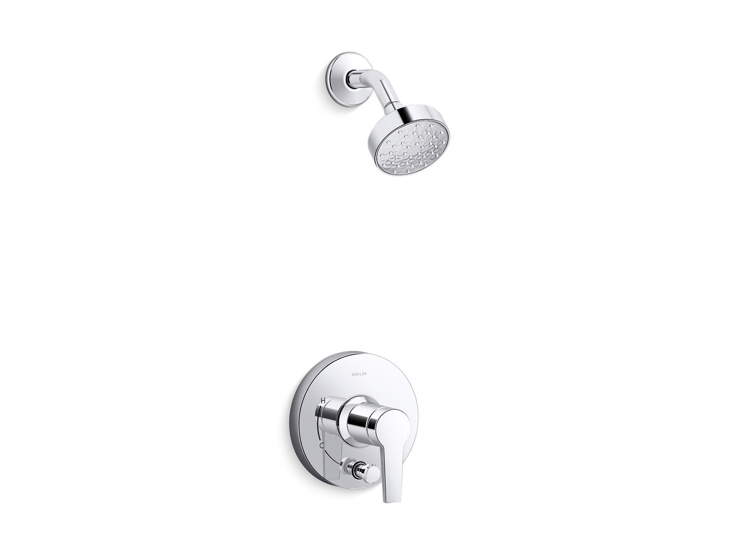 KOHLER Pitch Rite-Temp shower trim kit with push-button diverter, 2.5 gpm