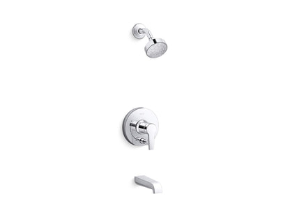 KOHLER Pitch Rite-Temp bath and shower trim kit with push-button diverter and lever handle, 2.5 gpm
