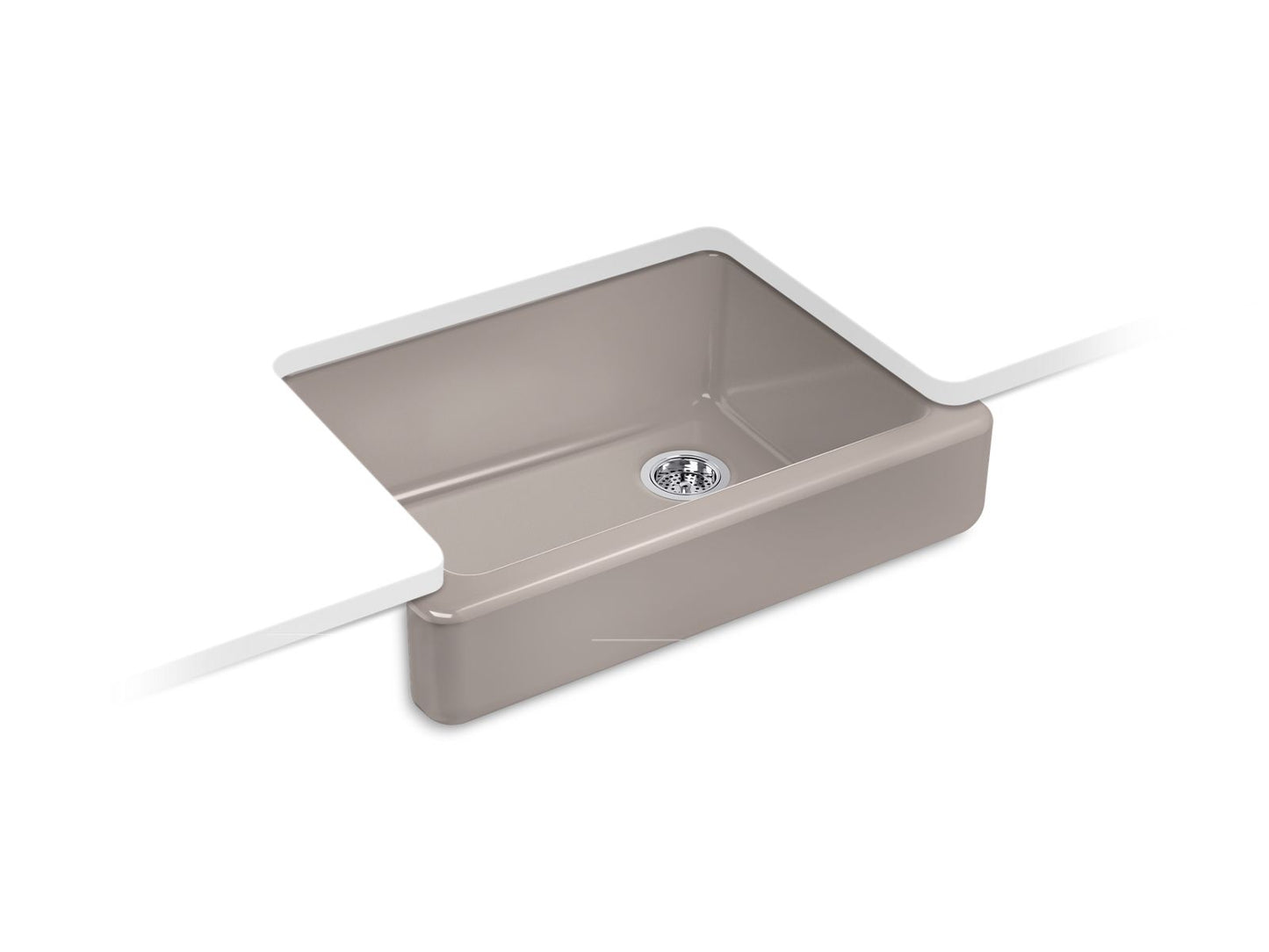 KOHLER K-6486 Whitehaven 29-1/2" undermount single-bowl farmhouse kitchen sink