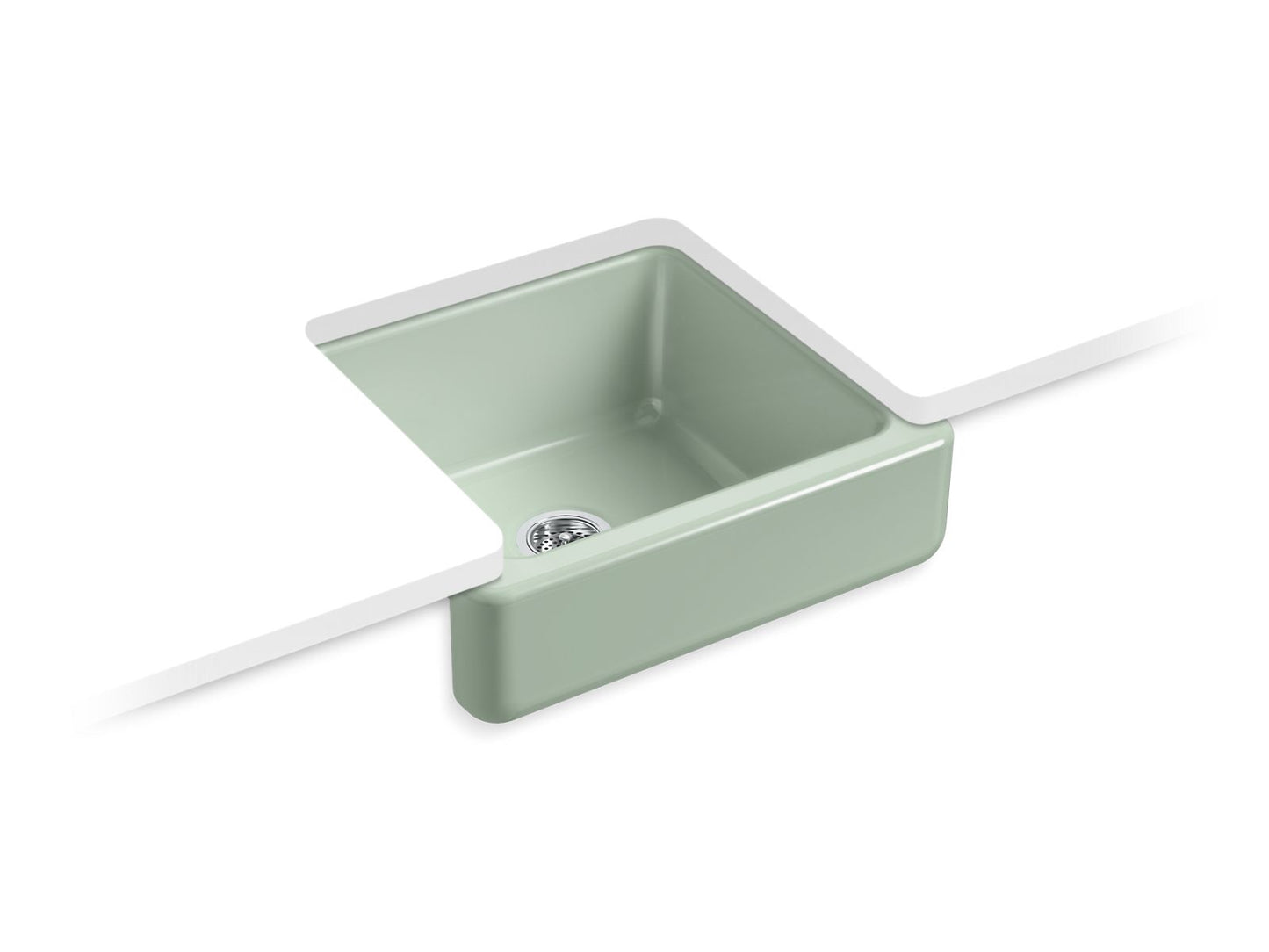 KOHLER K-5664 Whitehaven 23-1/2" undermount single-bowl farmhouse kitchen sink