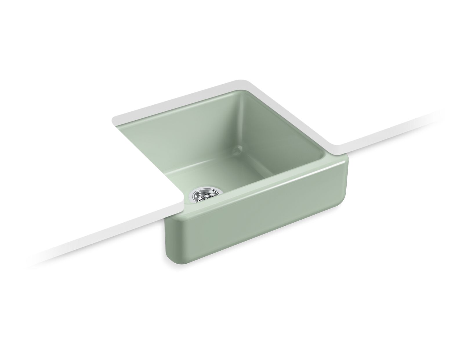 KOHLER K-5664 Whitehaven 23-1/2" undermount single-bowl farmhouse kitchen sink