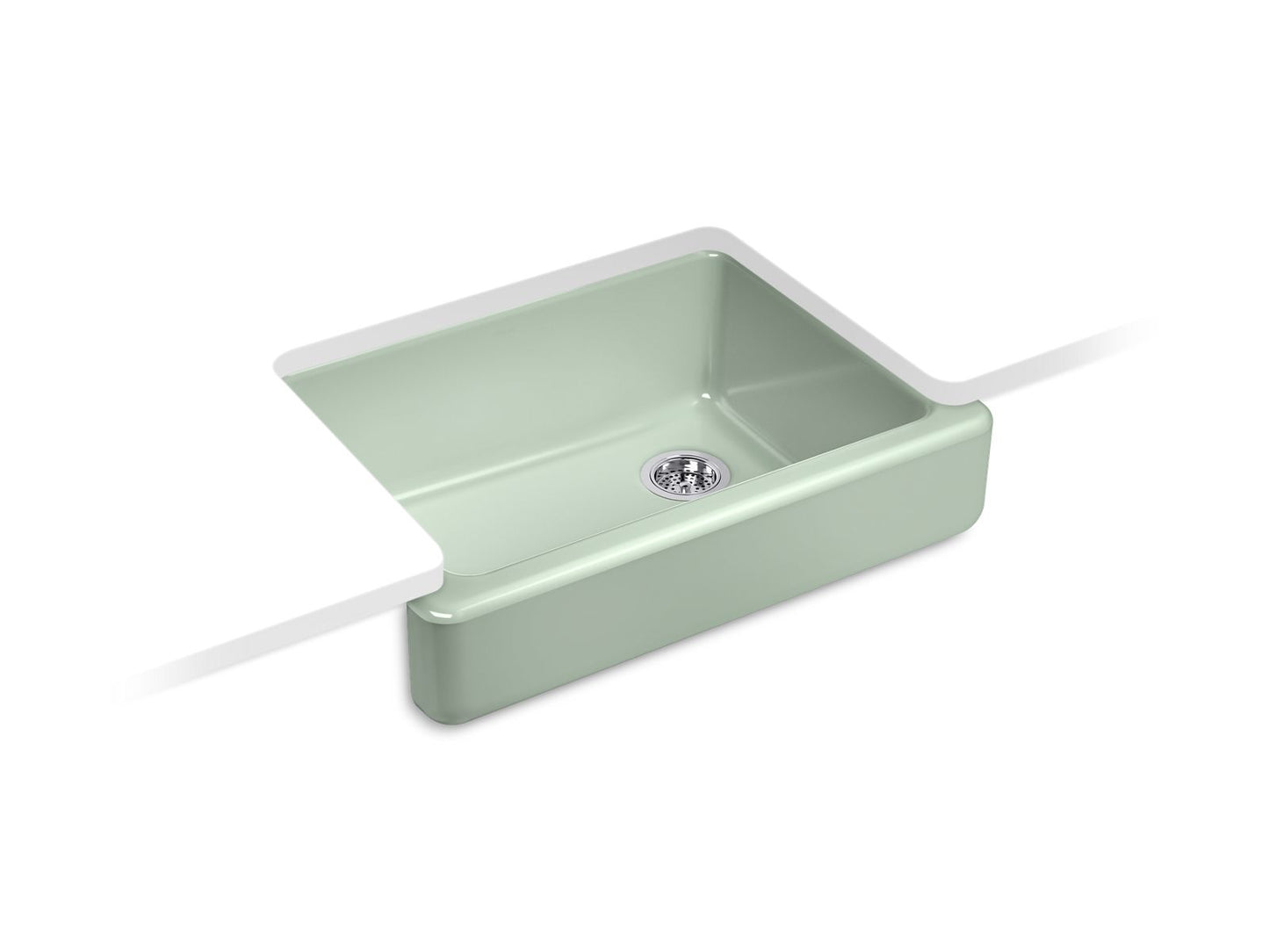 KOHLER K-6486 Whitehaven 29-1/2" undermount single-bowl farmhouse kitchen sink