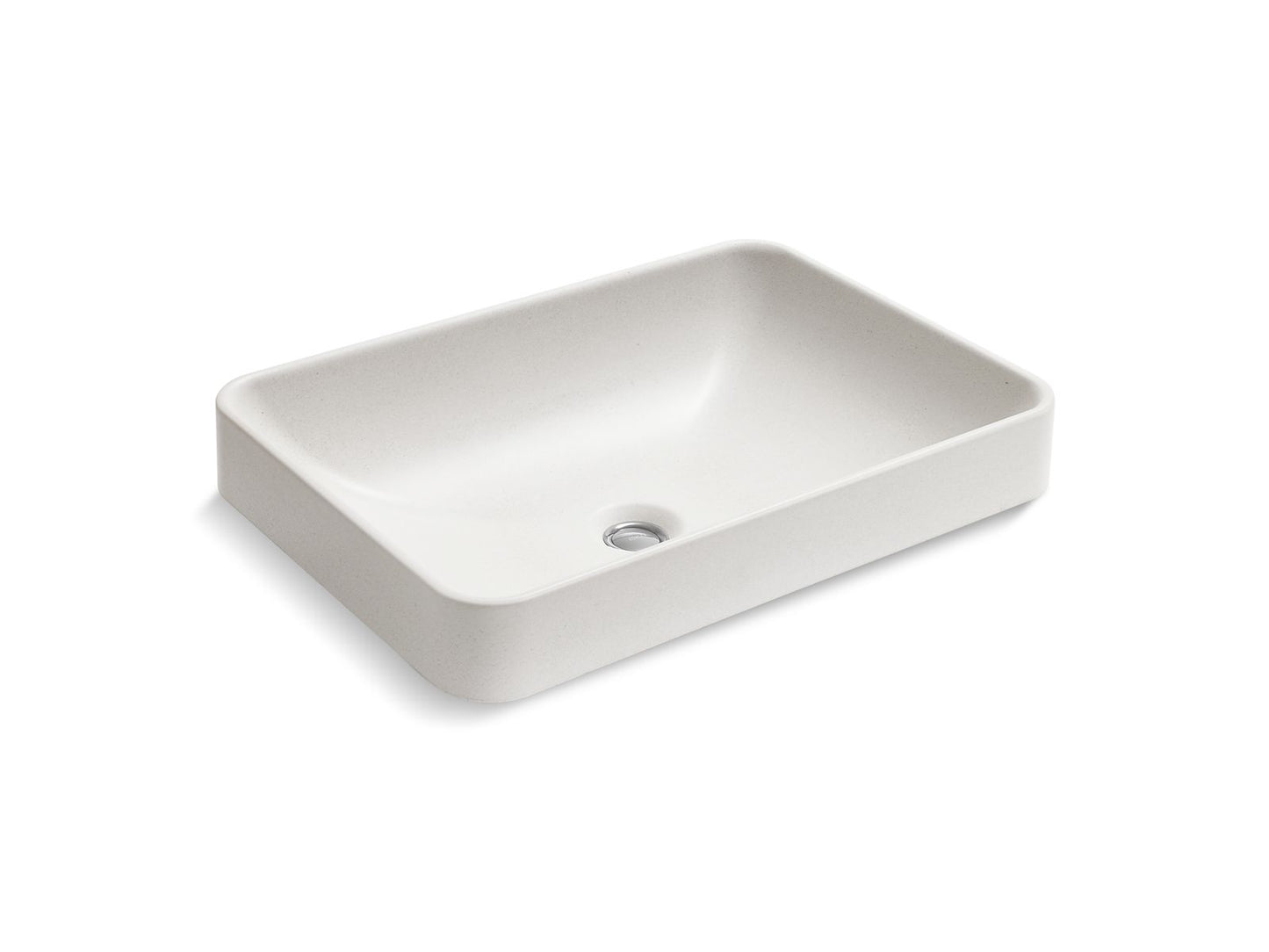 KOHLER WasteLAB Vox 23" rectangular vessel bathroom sink, no overflow