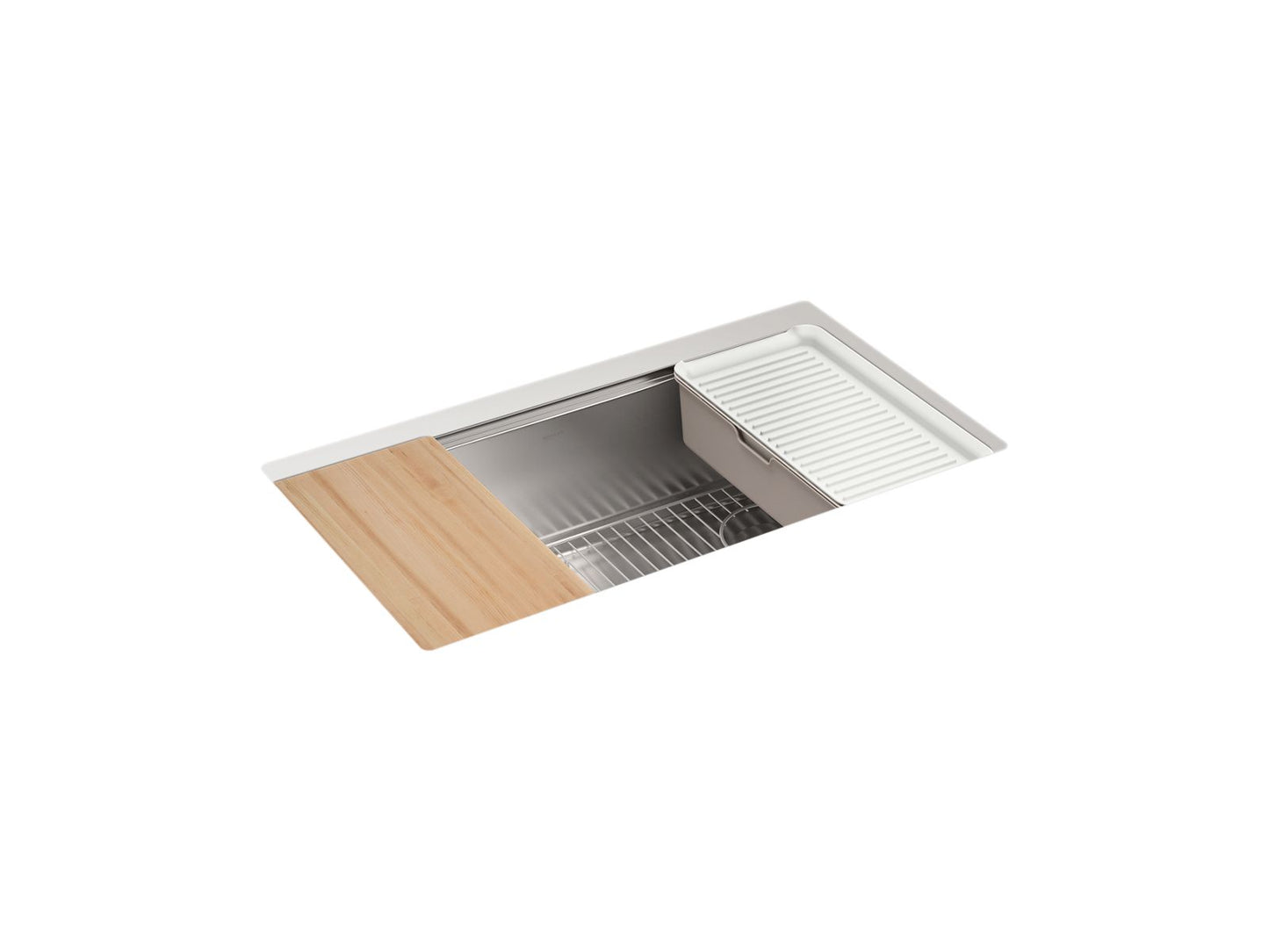 KOHLER Strive 32" undermount single-bowl workstation kitchen sink