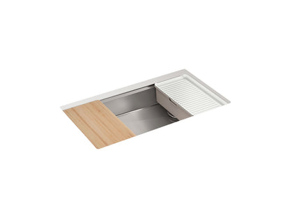 KOHLER Strive 32" undermount single-bowl workstation kitchen sink