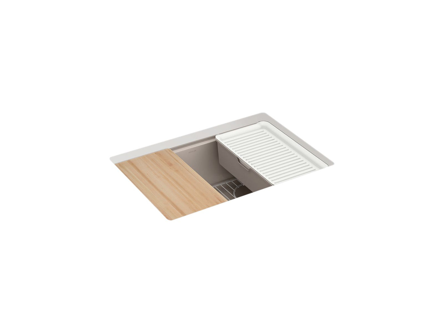 KOHLER Billings™ 27" undermount single-bowl workstation kitchen sink