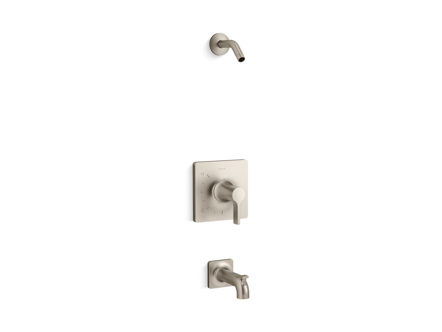 KOHLER Venza Rite-Temp bath and shower trim kit, without showerhead