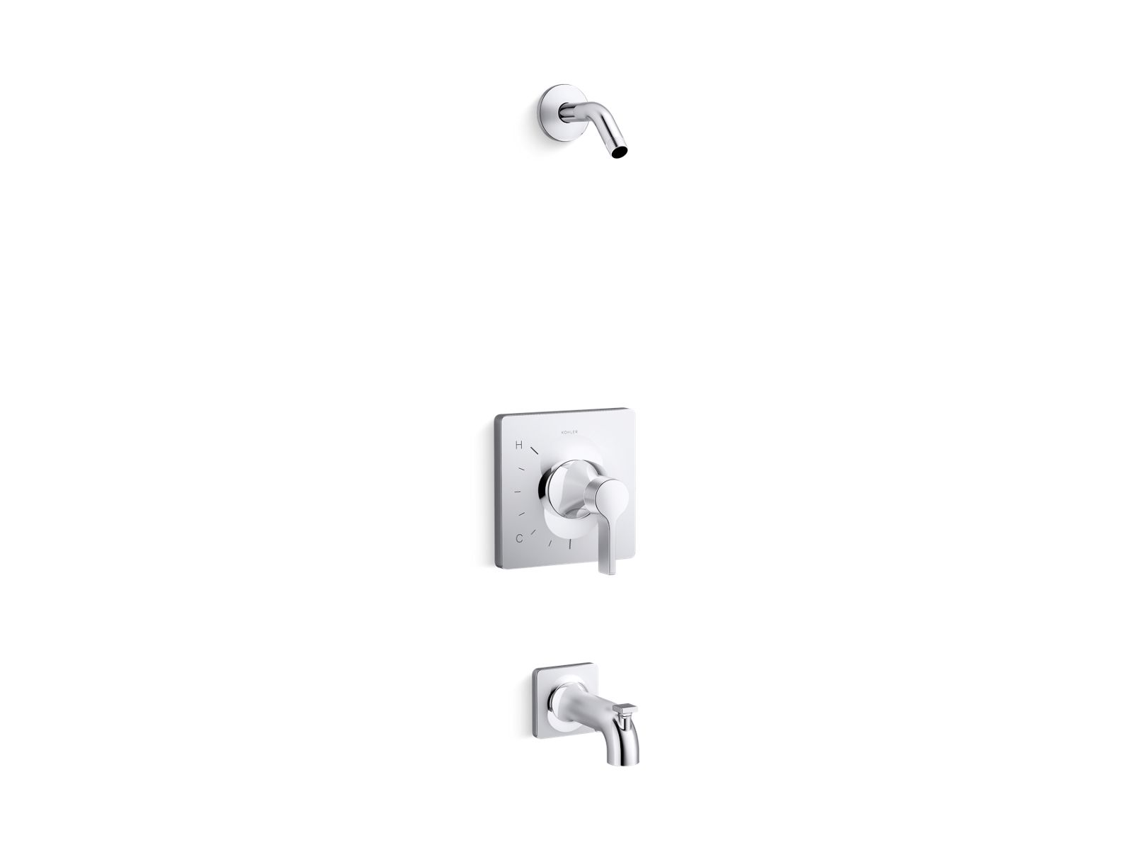 KOHLER Venza Rite-Temp bath and shower trim kit, without showerhead