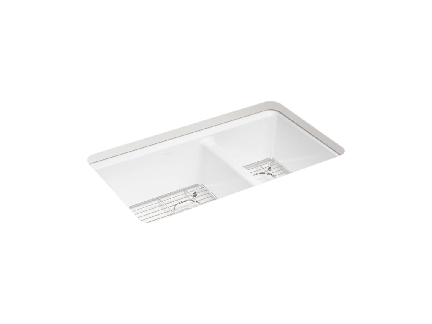 KOHLER Riverby 33" undermount double-bowl kitchen sink