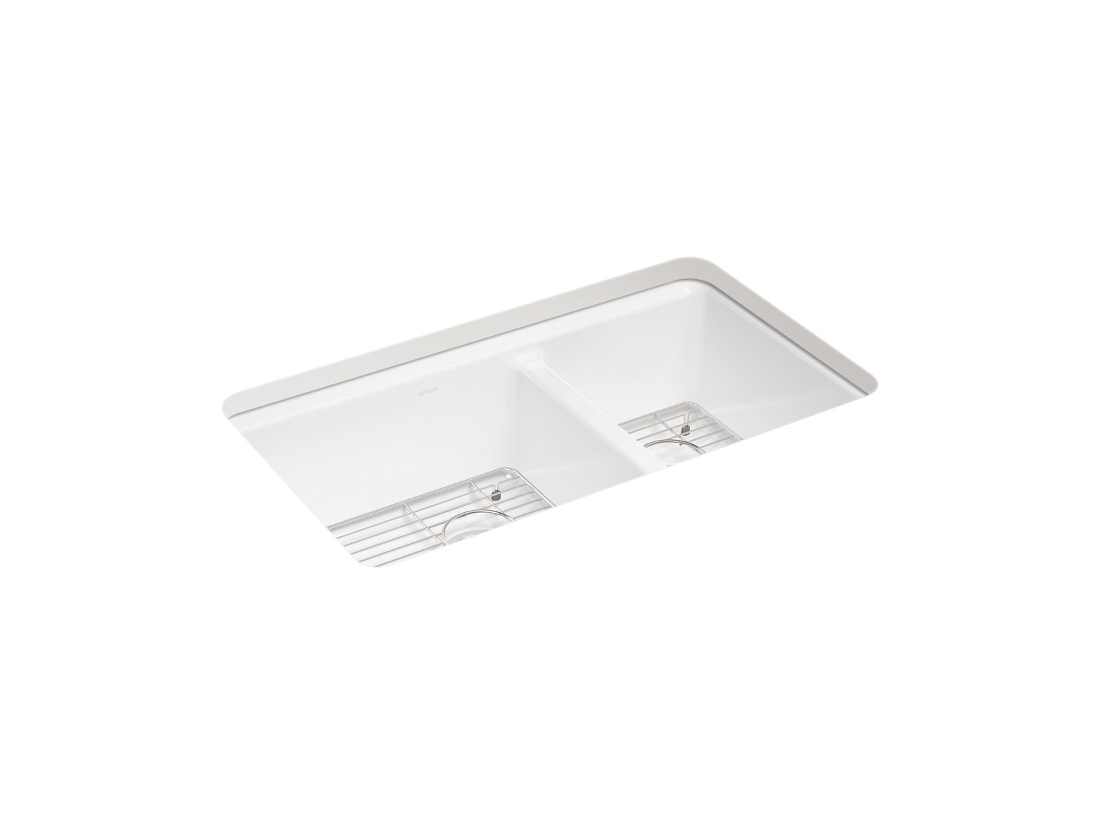 KOHLER Riverby 33" undermount double-bowl kitchen sink