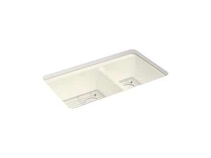 KOHLER Riverby 33" undermount double-bowl kitchen sink