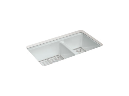 KOHLER Riverby 33" undermount double-bowl kitchen sink