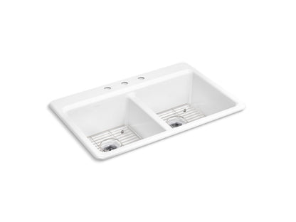 KOHLER Riverby 33" top-mount double-bowl kitchen sink