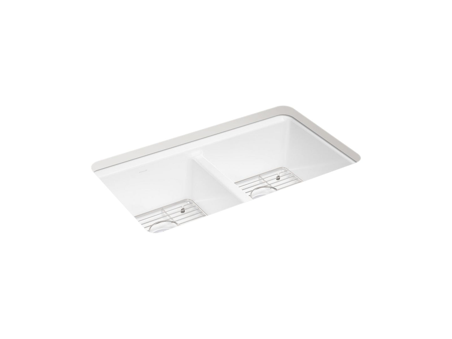 KOHLER Riverby 33" undermount double-bowl kitchen sink