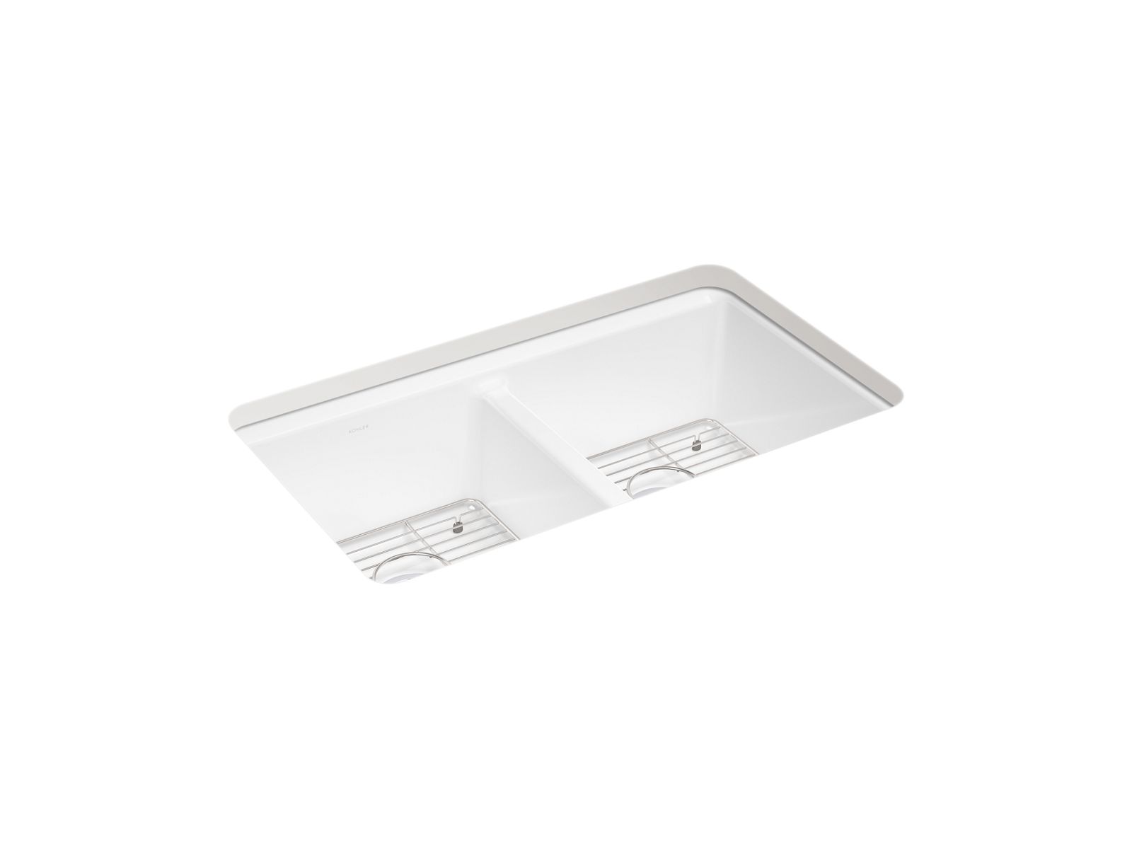 KOHLER Riverby 33" undermount double-bowl kitchen sink