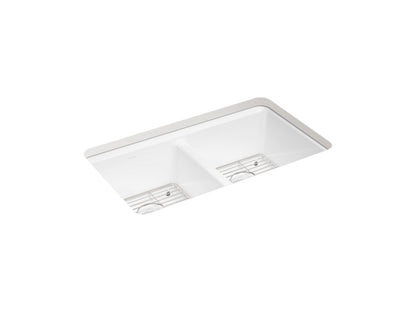KOHLER Riverby 33" undermount double-bowl kitchen sink