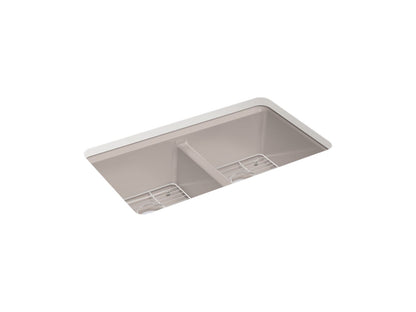 KOHLER Riverby 33" undermount double-bowl kitchen sink
