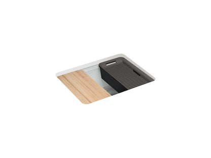 KOHLER Riverby 25" undermount single-bowl workstation kitchen sink