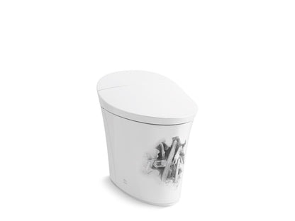 KOHLER Landshapes™ by Daniel Arsham One-piece elongated smart toilet, dual-flush