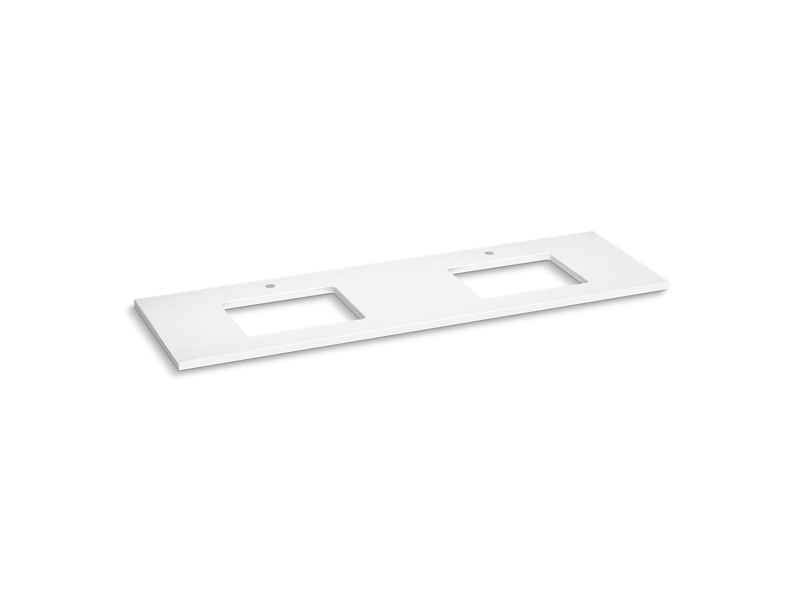 KOHLER Silestone 73" quartz vanity top with two rectangular cutouts