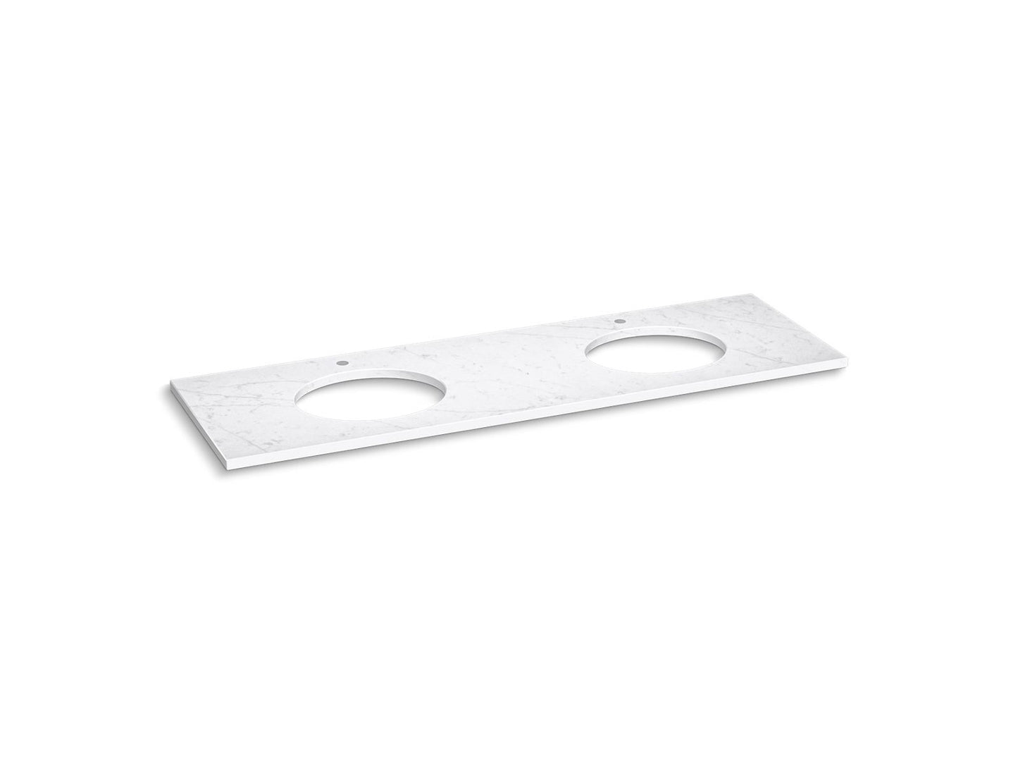 KOHLER Silestone 73" quartz vanity top with two oval cutouts