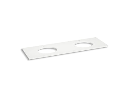 KOHLER Silestone 73" quartz vanity top with two oval cutouts
