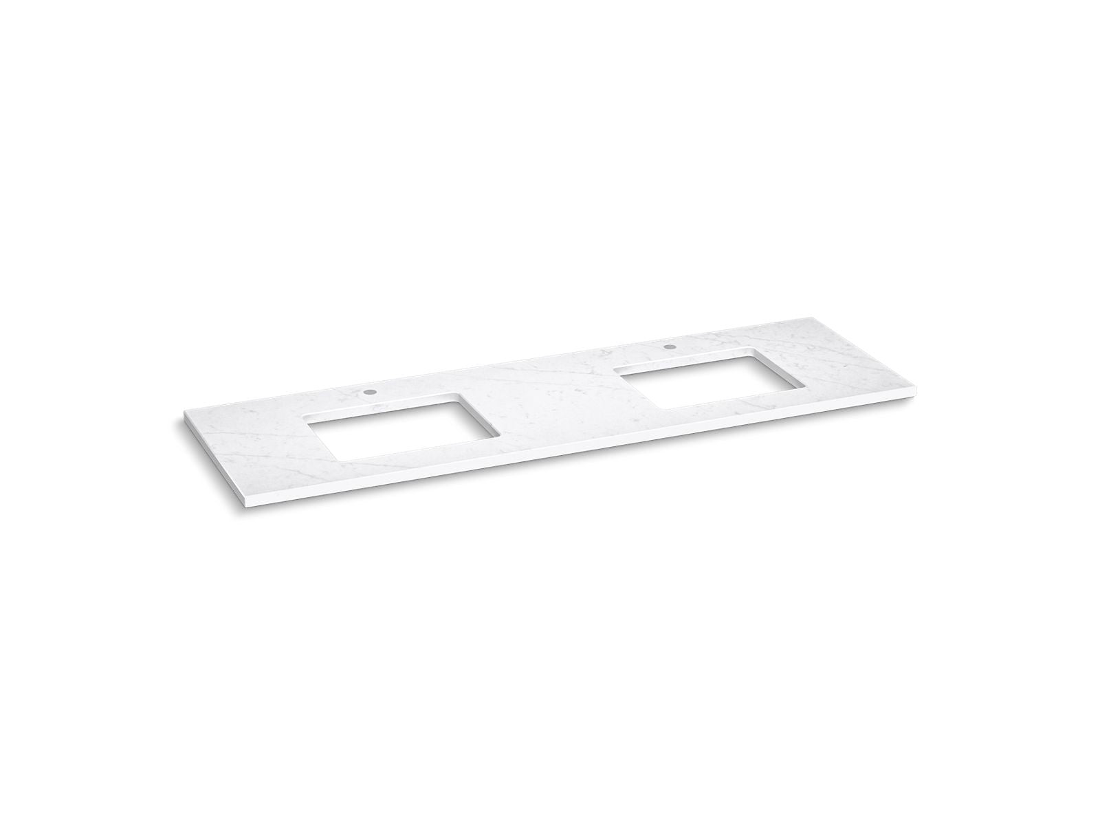 KOHLER Silestone 73" quartz vanity top with two rectangular cutouts