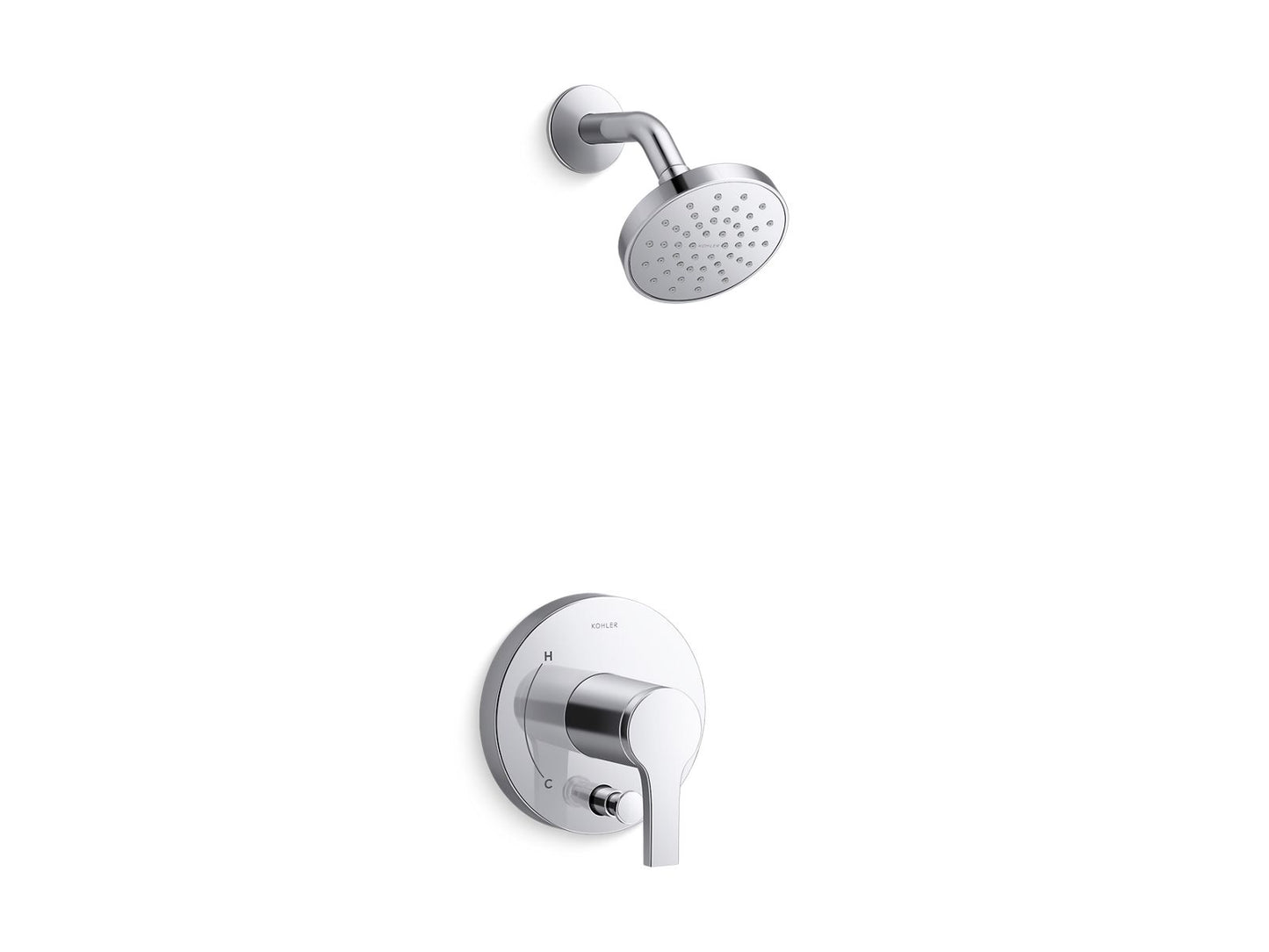 KOHLER Elate Rite-Temp shower trim kit with push-button diverter, 1.75 gpm