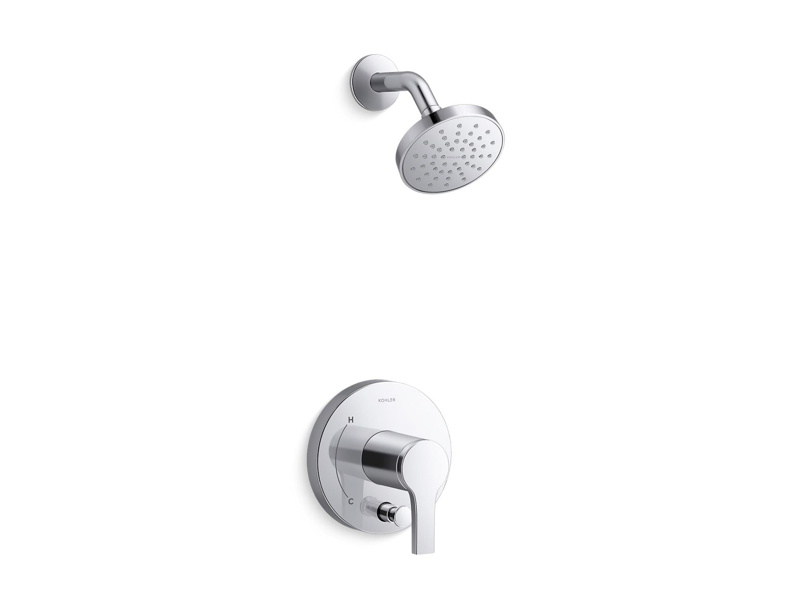 KOHLER Elate Rite-Temp shower trim kit with push-button diverter, 1.75 gpm