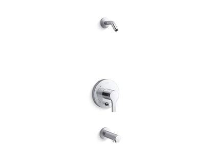 KOHLER Elate Rite-Temp bath and shower trim kit with push-button diverter, without showerhead