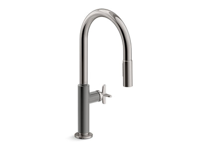 KOHLER Billet™ Touchless pull-down kitchen sink faucet with two-function sprayhead