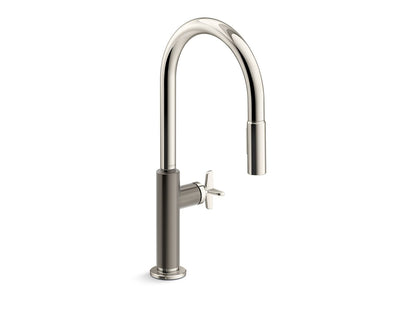KOHLER Billet™ Touchless pull-down kitchen sink faucet with two-function sprayhead
