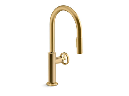 KOHLER Billet™ Pull-down kitchen sink faucet with two-function sprayhead