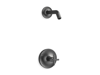KOHLER Purist Rite-Temp shower trim kit with cross handle, without showerhead