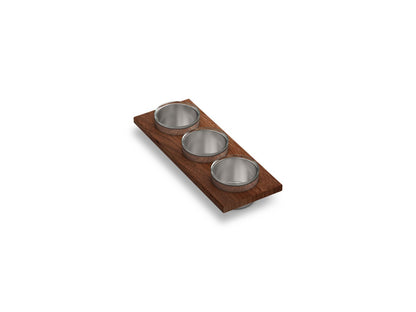 KOHLER K-37914-WAL Synthos Three-piece workstation sink prep bowl set