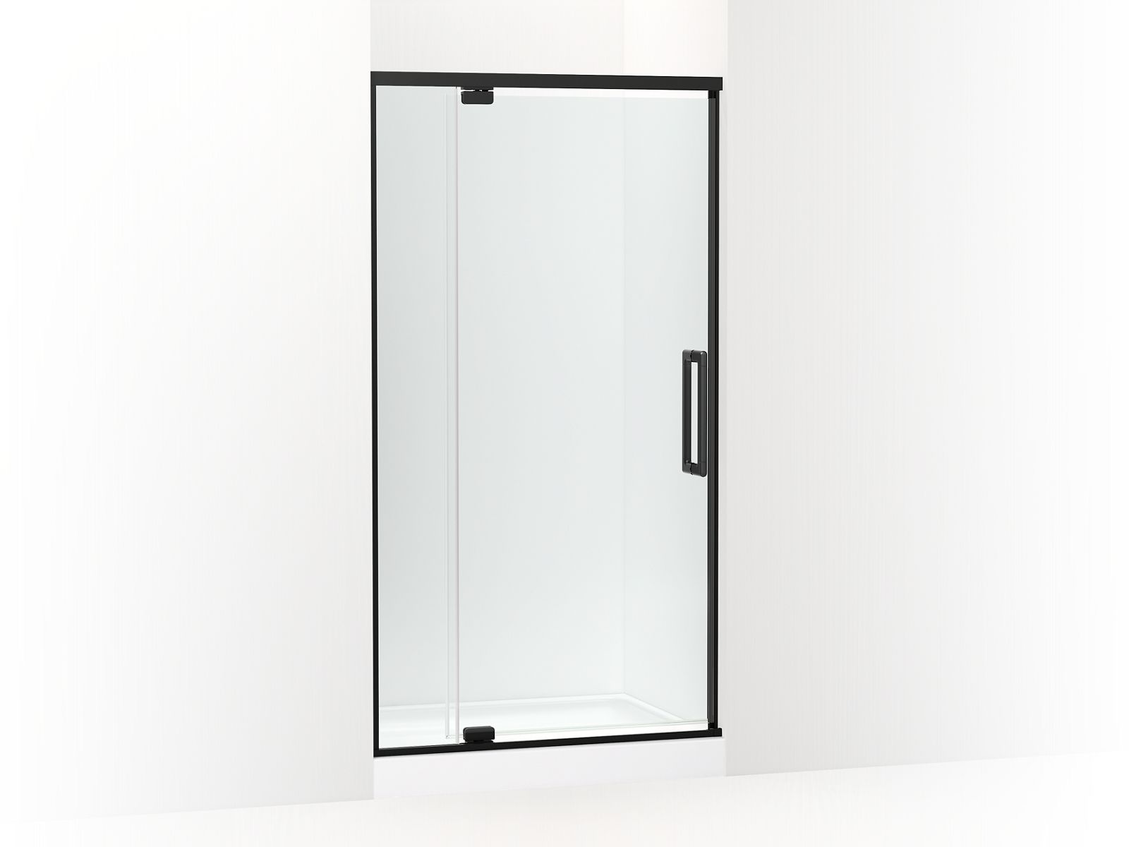 KOHLER K-CA37594-8L Statement 76" H pivot shower door with 5/16"-thick glass