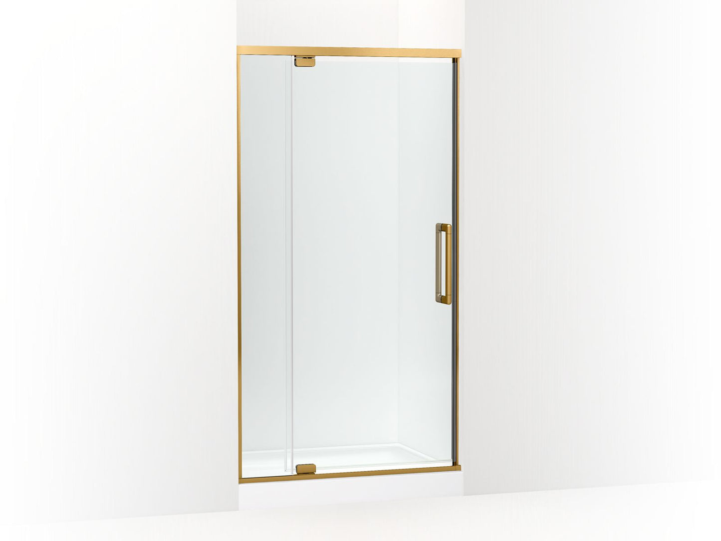 KOHLER K-CA37594-8L Statement 76" H pivot shower door with 5/16"-thick glass