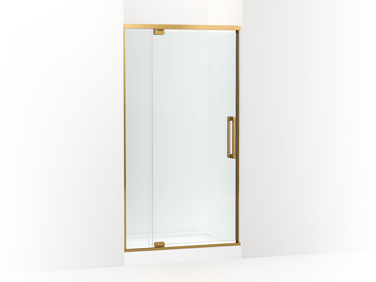 KOHLER K-CA37594-8L Statement 76" H pivot shower door with 5/16"-thick glass