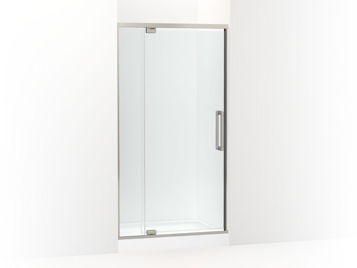 KOHLER K-CA37594-8L Statement 76" H pivot shower door with 5/16"-thick glass