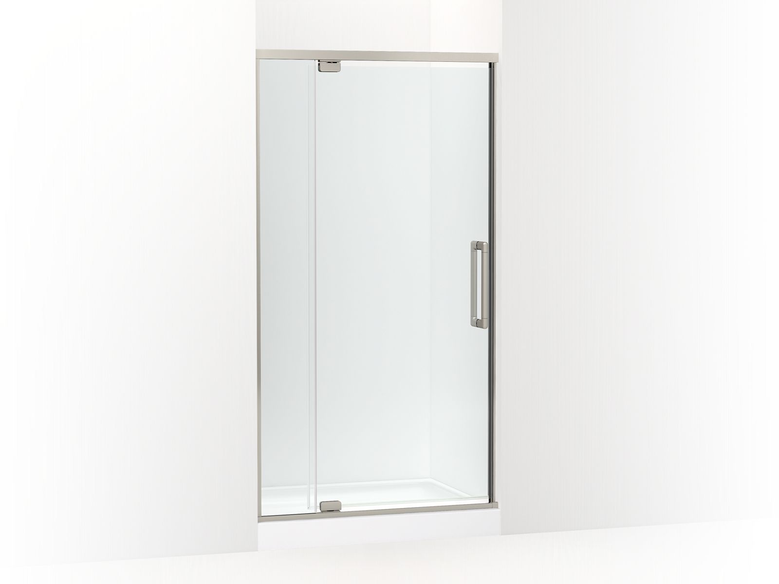 KOHLER K-CA37594-8L Statement 76" H pivot shower door with 5/16"-thick glass