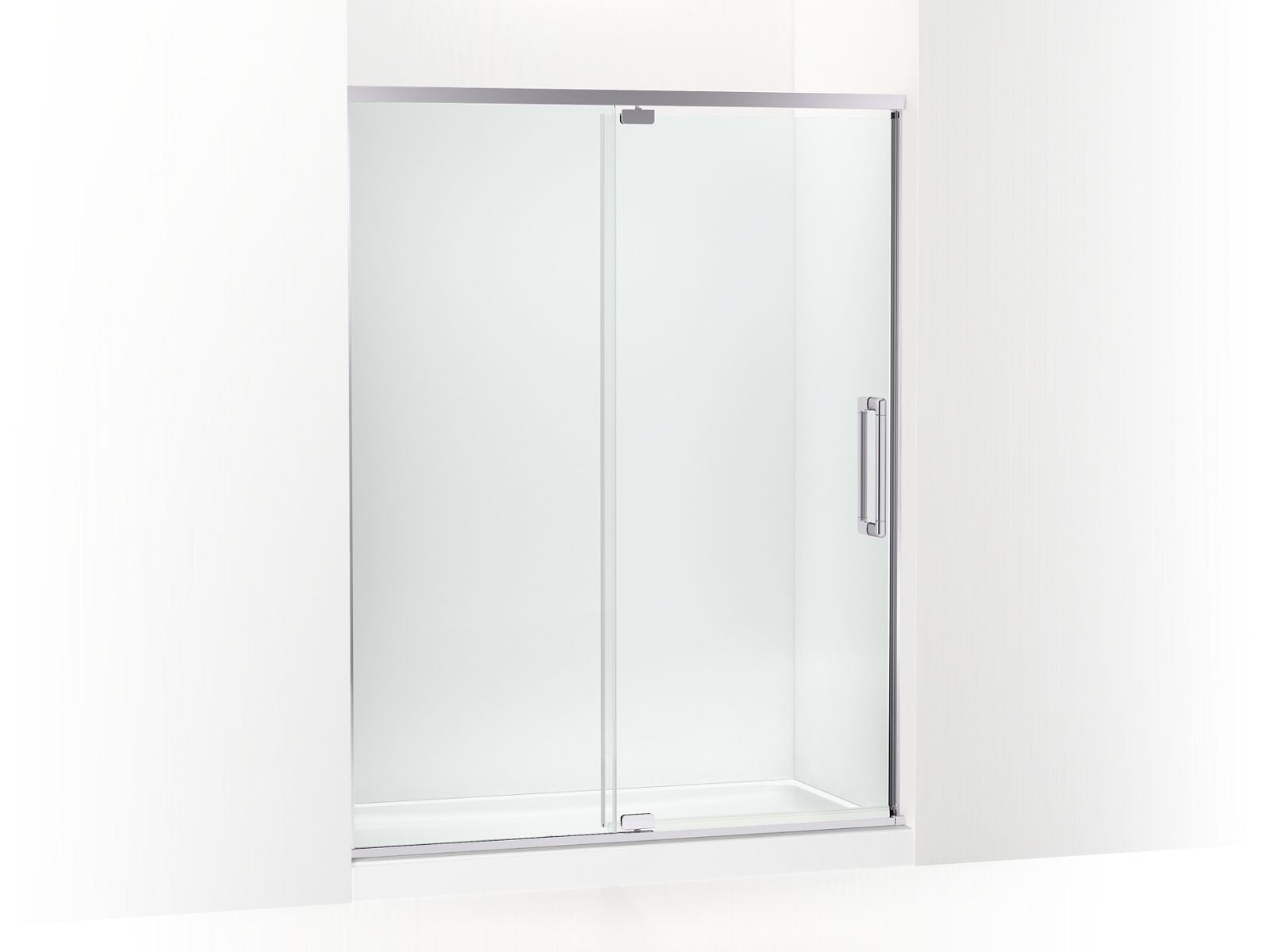 KOHLER K-CA37600-8L Statement 76" H pivot shower door with 5/16"-thick glass